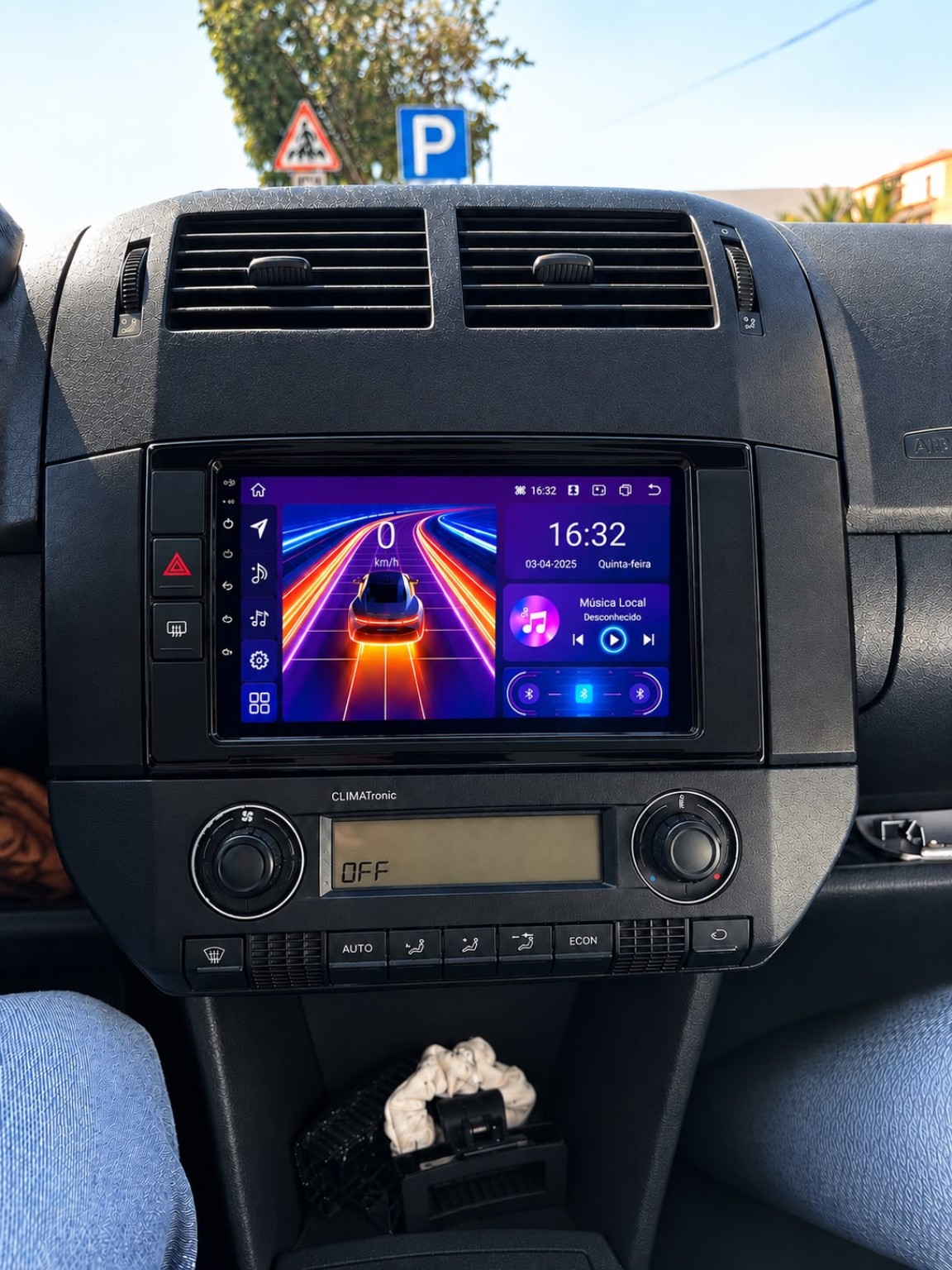 Rádio Android instalado